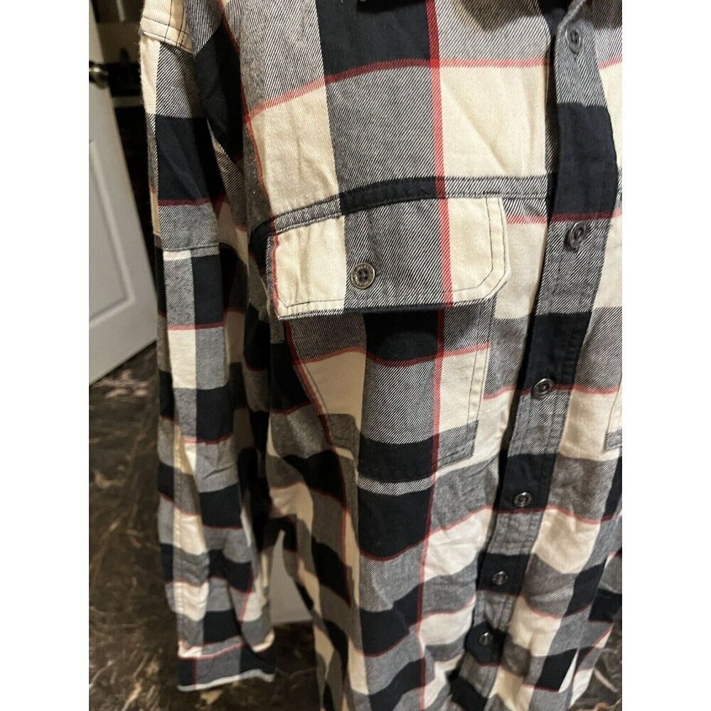 Wrangler All Terrain Gear Regular Fit Men's Size Large Flannel Button Up Shirt - Picture 5 of 8